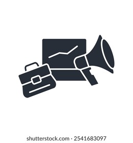 Absatzförderungssymbol. vector.Editable stroke.linear style Zeichen zur Verwendung Web-Design, logo.Symbol-Illustration.