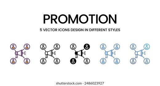 Promotion Icons verschiedene Stil Vektorgrafik Stock Illustration