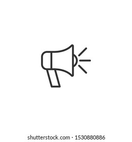 Promotion line icon in simple design on a white background