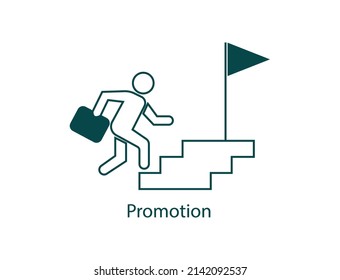 ilustración de vector de icono de línea de promoción 