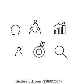 promotion line icons collection  Vector illustration