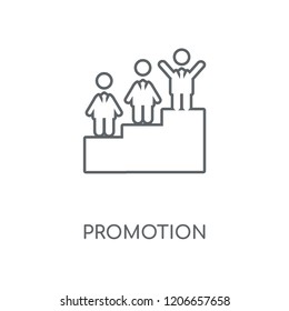 Promotion linear icon. Promotion concept stroke symbol design. Thin graphic elements vector illustration, outline pattern on a white background, eps 10.