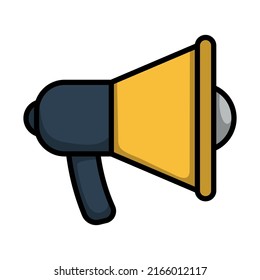 Icono Megáfono de promoción. Contorno de negrita editable con diseño de relleno de color. Ilustración vectorial.