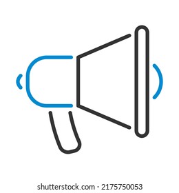 Promotion Megaphone Icon. Editable Bold Outline With Color Fill Design. Vector Illustration.