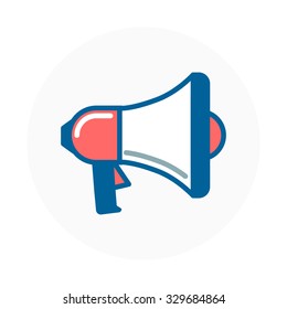 Promotion, megaphone icon suitable for info graphics, websites and print media. Vector icon.