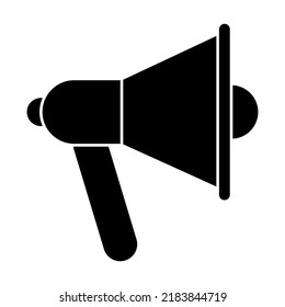 Icono de megáfono de promoción. Ilustración vectorial aislada de blanco en el fondo.