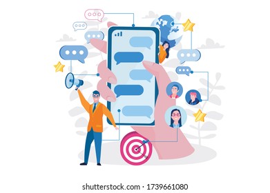 Marketing de referencia de métodos de promoción, ilustración vectorial para banner web, infografías, móvil.  programa de fidelización de amigos, 