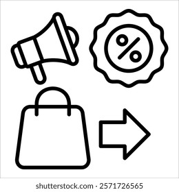 Promotion Mix Icon Element For Design