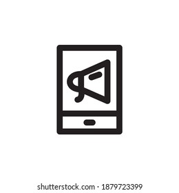 Icono de promoción móvil. Icono de marketing. Vector