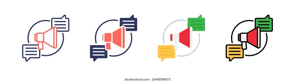 Promotion Multi Style Icon Set Vector