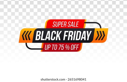 Promotion offer with banner black friday background label sticker market isolated season fashion message store flier text business price advertising template design vector special badge discount


