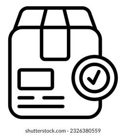 Promotion parcel icon outline vector. Online marketing. Gift tag