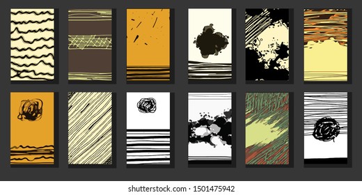 promotion pattern background design magnificent series with pastel strokes and multicolored acrylic dye drips vector painting grunge old-fashioned cards retro style leaflet leaflet card or advertising