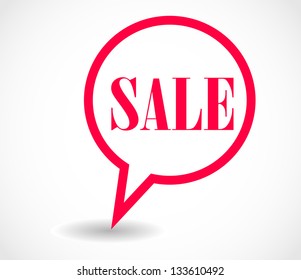 Promotion pointing red sign vector