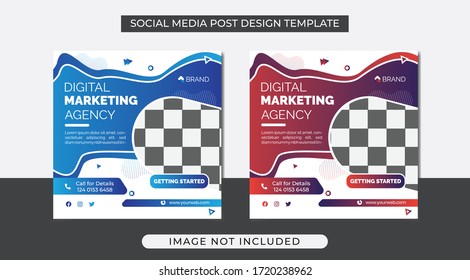 Promotion Post template for your Digital Marketing Agency. Can be posted in Social Media like instagram, twitter and Facebook.