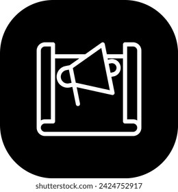 Promotion project development icon with black filled line outline style. promotion, discount, design, banner, template, advertising, offer. Vector Illustration
