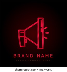 Promotion red chromium metallic logo