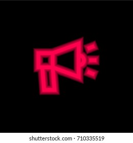Promotion red glowing neon ui ux icon. Glowing sign logo vector