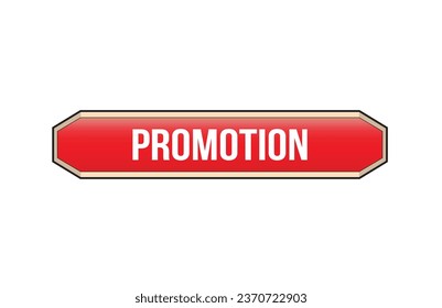 Promotion red ribbon label banner. Open available now sign or Promotion tag.
