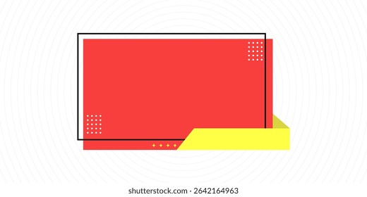 Promotion red and yellow background. Template for business and adversitememnt. MInimalist abstract background. Ilustration vector 10.