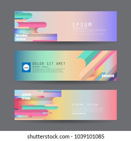 Promotion ribbon banner, scroll, price tag, sticker, badge, poster. Vector illustration