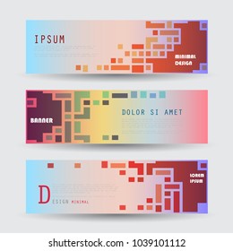 Promotion ribbon banner, scroll, price tag, sticker, badge, poster. Vector illustration