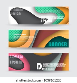 Promotion ribbon banner, scroll, price tag, sticker, badge, poster. Vector illustration
