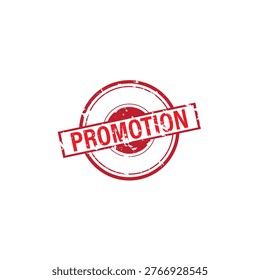 Promotion round stamp icon in grunge style. Vintage rubber seal label design for sale, discount and special offer concept. illustration