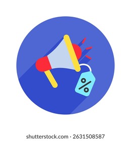 Promotion rounded flat color, mini illustration icon. use for modern concept, print, UI, UX kit, web and app development. Vector related to sales, logistic and ecommerce