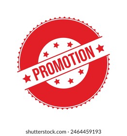 Promotion Rubber Stempel Design. VEKTORILLUSTRATION.
