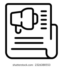 Promotion sale icon outline vector. Online marketing. Public price