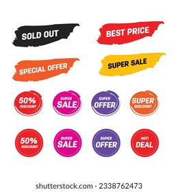 Promotion sale labels best offers