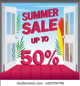 Promotion sale summer for banner, website and mobile.