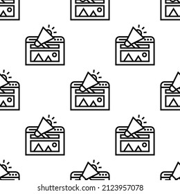 Promotion seamless pattern vector illustration.