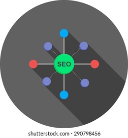 Promotion, search, connected, network icon vector image. Can also be used for seo, digital marketing, technology. Suitable for use on web apps, mobile apps and print media.