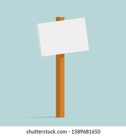 Promotion sign street decoration object isolated on blue retro design flat vector illustration