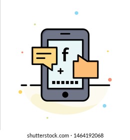 Promotion, Social, Social Promotion, Digital Abstract Flat Color Icon Template. Vector Icon Template background