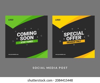 Promotion Social Media Post Design Template. Good used for banner and social media post - EPS 10