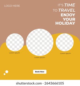 Promotion social media post for Travel agen