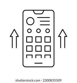 promotion social page line icon vector. promotion social page sign. isolated contour symbol black illustration
