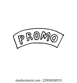 Promotion of a specific product. Marketing. Doodle. Vector illustration. Hand drawn. Outline.