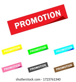Promotion square sticker illustration. promotion vector icon set. marketing sign collection.