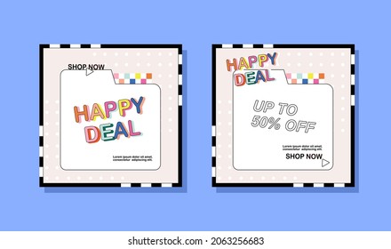 Promotion square web banner for social media mobile apps. Elegant sale and discount backgrounds with abstract pattern. Big sale modern banner template design for web Sale special up to 50% off.