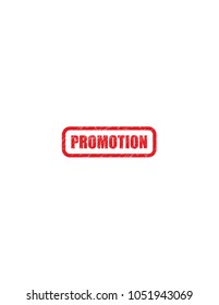 Promotion stamp red