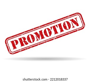 Promotion stamp symbol shadow, label sticker sign button, text banner vector illustration .