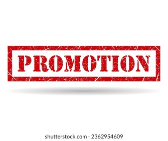 Promotion stamp symbol shadow, label sticker sign button, text banner vector illustration .