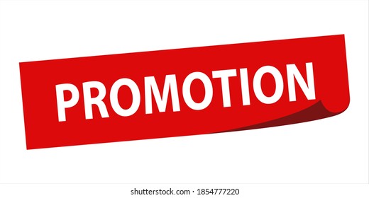 Promotion sticker on white background