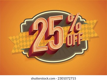 Promotion TAG 25% Off Sale