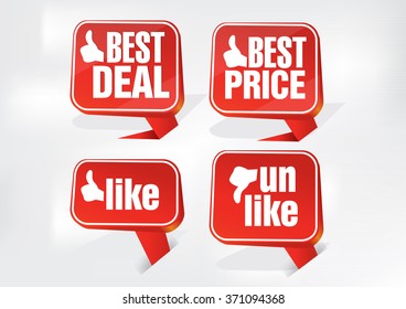 Promotion Tags, Label, Sticker ( Best Deal, Best offer, Like, Discount, Product .etc)