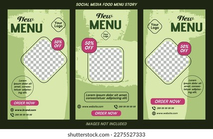 Promotion template for social media story food banner